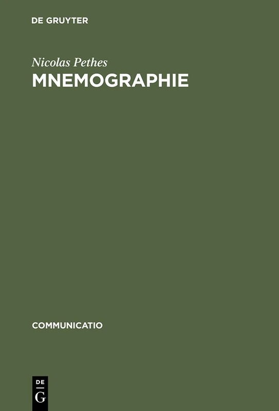 De Gruyter Mnemographie: Poetiken Der Erinnerung Und Destruktion - Image 1