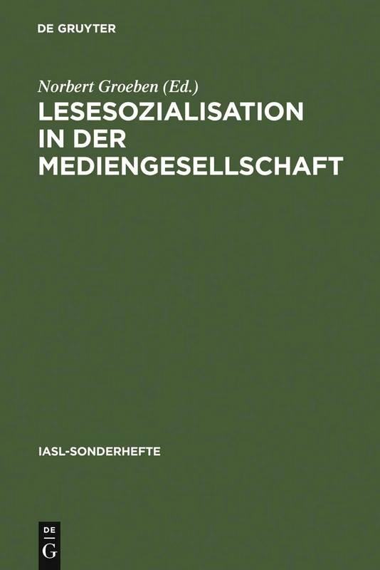 Lesesozialisation in der Mediengesellschaft: Ein Schwerpunktprogramm: 10 (Iasl-Sonderhefte) - Image 1