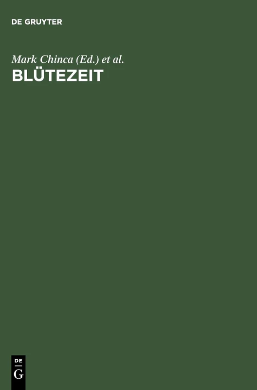 Blütezeit: Festschrift Für L. Peter Johnson Zum 70. Geburtstag