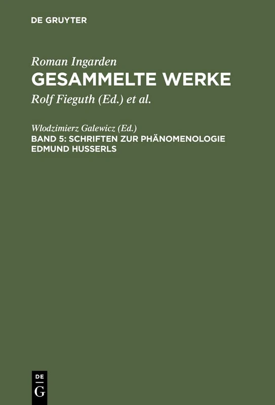 Schriften zur Phänomenologie Edmund Husserls: 5 (Communicatio,) - Image 1