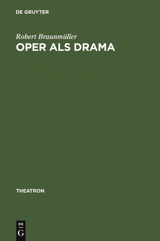Oper als Drama: Das >Realistische Musiktheater: 37 (Theatron)