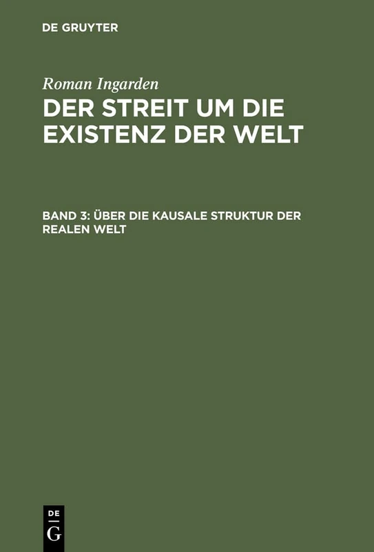 De Gruyter - Uber die kausale Struktur der realen Welt