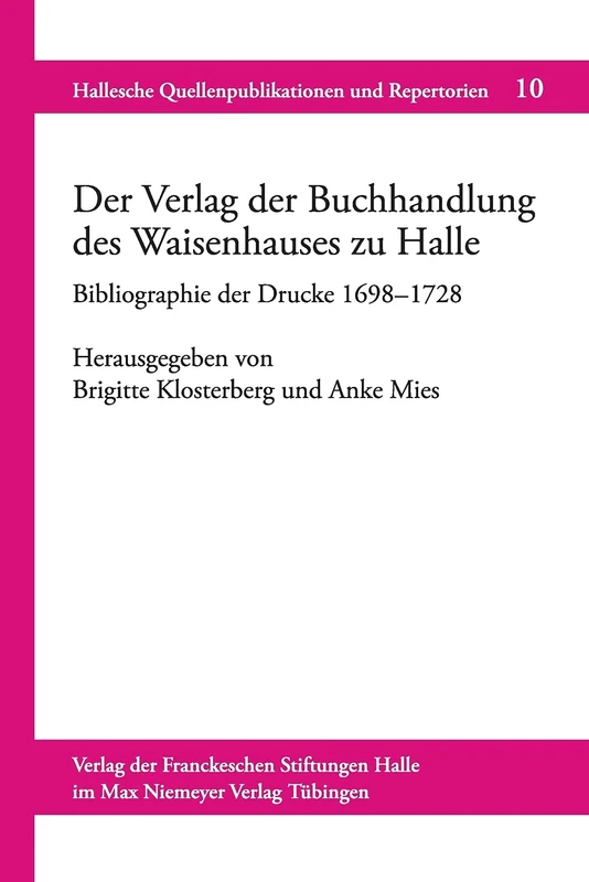 De Gruyter Der Verlag der Buchhandlung des Waisenhauses zu Halle