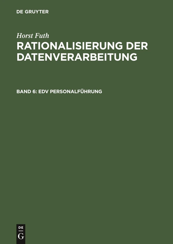 EDV Personalführung: Edv-Personalorganisation, Edv-Personalplanung, Edv-Personalmanagement