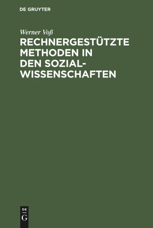 Rechnergestützte Methoden in den Sozialwissenschaften