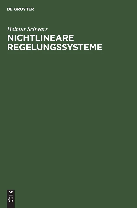 De Gruyter Oldenbourg - Nichtlineare Regelungssysteme