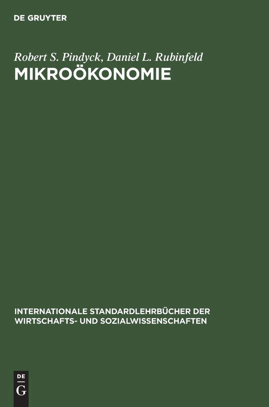 De Gruyter Oldenbourg Mikrookonomie - Standard Textbook