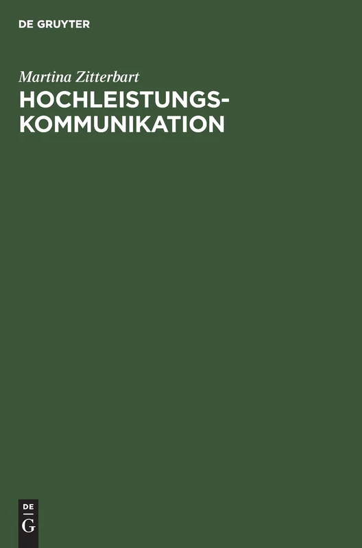 Hochleistungskommunikation: Technologie Und Netze