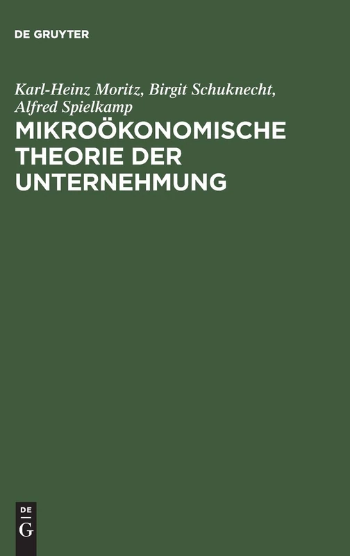 Mikroökonomische Theorie Der Unternehmung