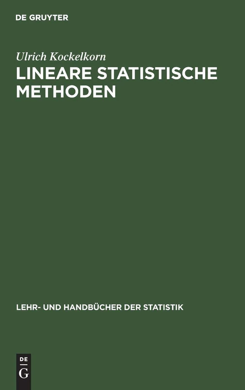 De Gruyter Oldenbourg - Lineare statistische Methoden Book