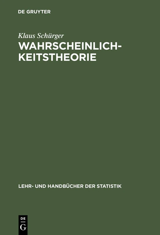 De Gruyter Oldenbourg - Wahrscheinlichkeitstheorie Book - Image 1