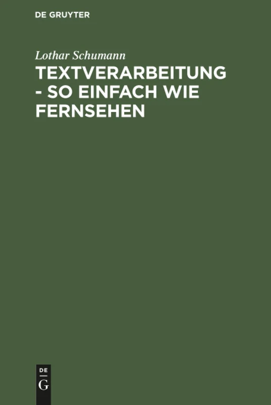 Textverarbeitung - so einfach wie Fernsehen: Mit Word Für Dos ... Unter Dos Oder Windows