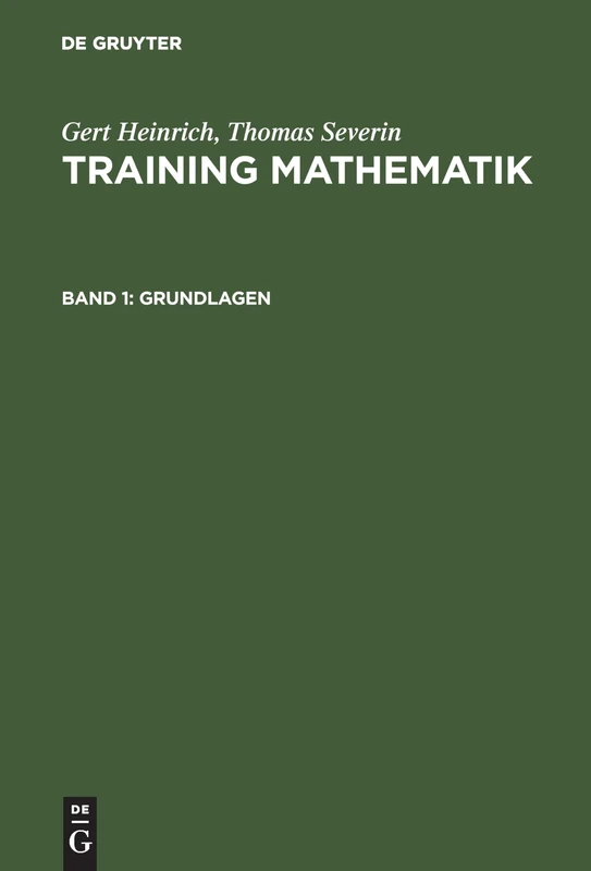 Training Mathematik, Band 1, Grundlagen