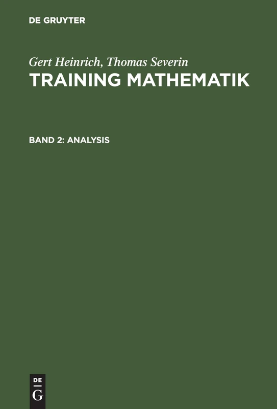 Training Mathematik, Band 2, Analysis