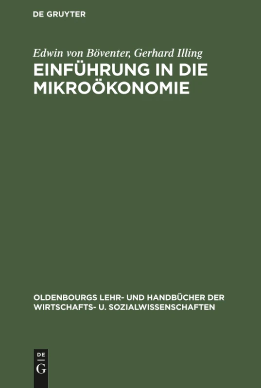 Einführung in die Mikroökonomie (Oldenbourgs Lehr- Und Handbücher Der Wirtschafts- U. Sozialw)