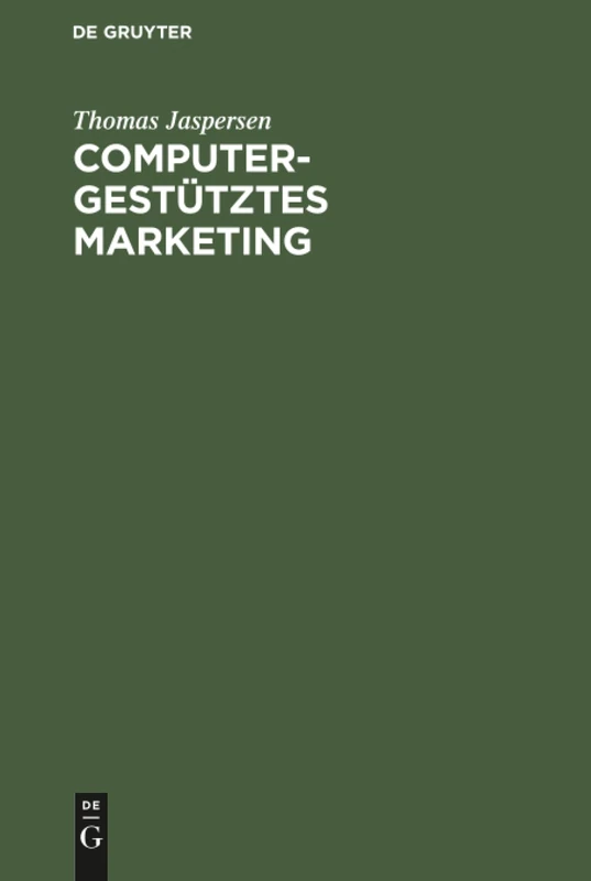 De Gruyter Oldenbourg - Computergestutztes Marketing Book