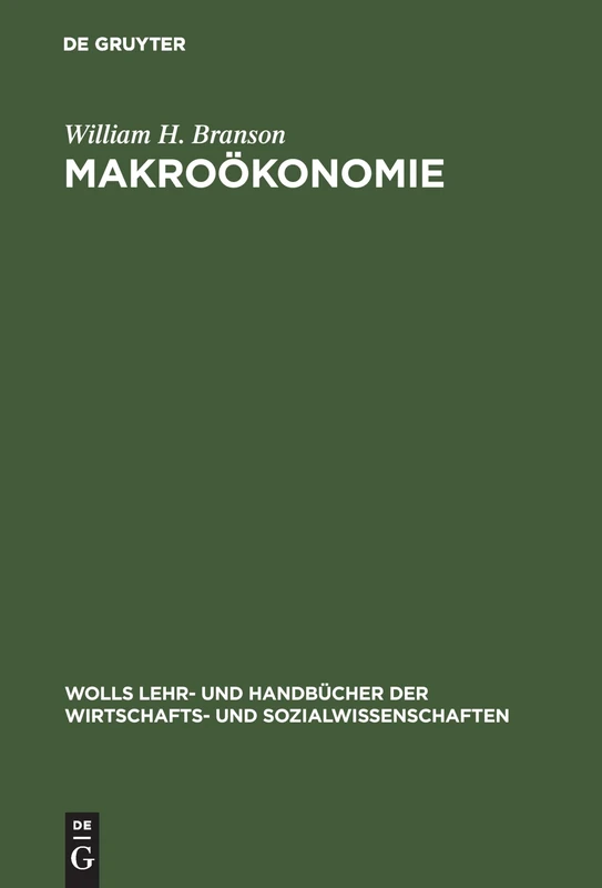 De Gruyter Makrookonomie: Theorie Und Politik - Economics Book
