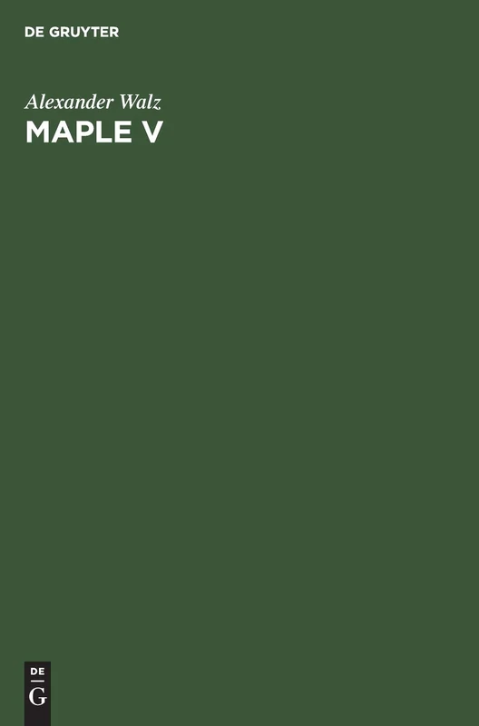 Maple V: Rechnen Und Programmieren Mit Release 4 - Image 1