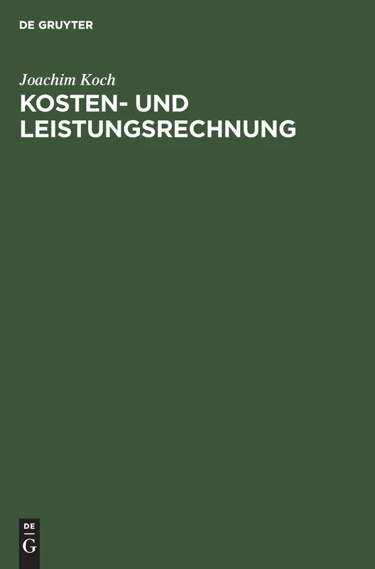 Kosten- und Leistungsrechnung