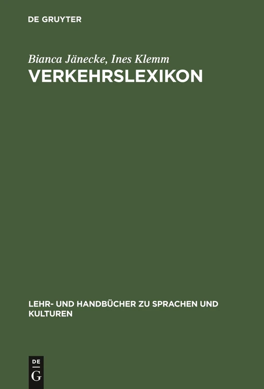 Verkehrslexikon: Deutsch-russisch · Russisch-deutsch (Lehr- Und Handbücher Zu Sprachen Und Kulturen)