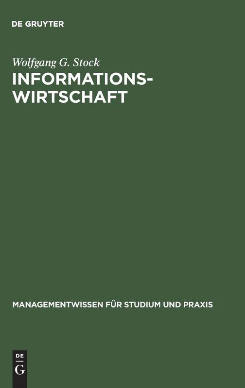 De Gruyter Informationswirtschaft: Management Externen Wissens