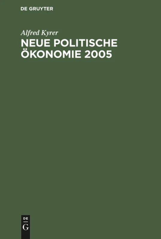 Neue Politische Ökonomie 2005