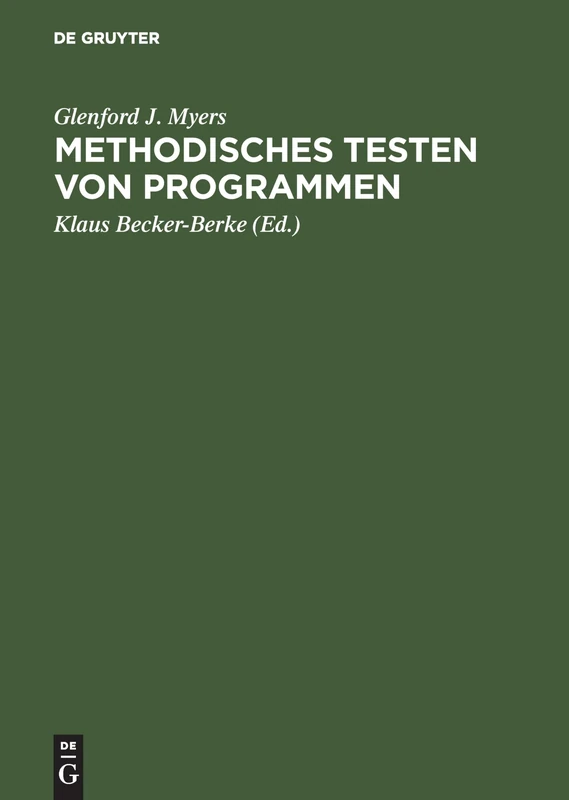 Methodisches Testen von Programmen