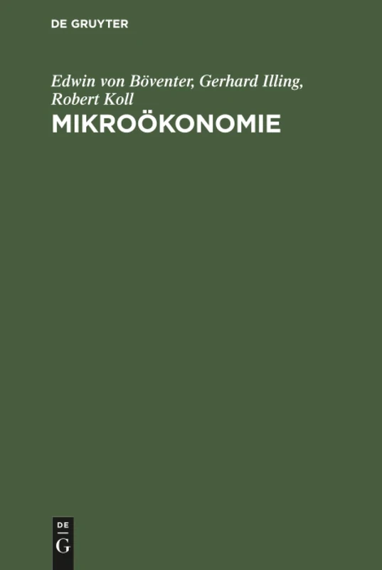 Mikroökonomie: Studien Und Arbeitsbuch