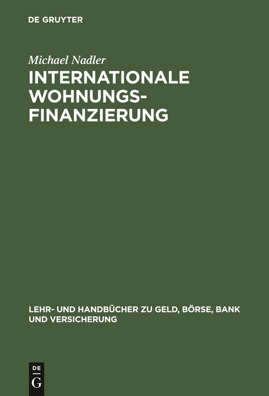 De Gruyter Internationale Wohnungsfinanzierung Book