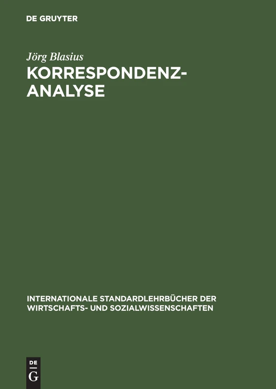 Korrespondenzanalyse (Internationale Standardlehrbücher Der Wirtschafts- Und Sozia) - Image 1