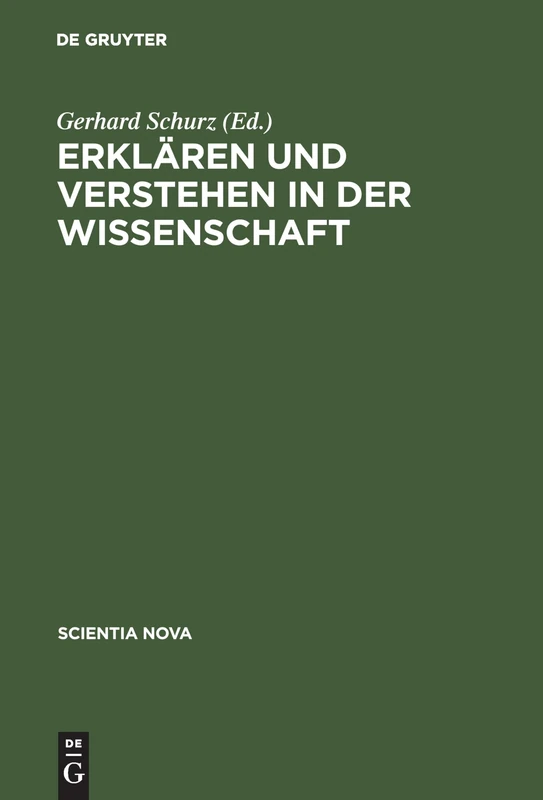 Erklären und Verstehen in der Wissenschaft (Scientia Nova) - Image 1