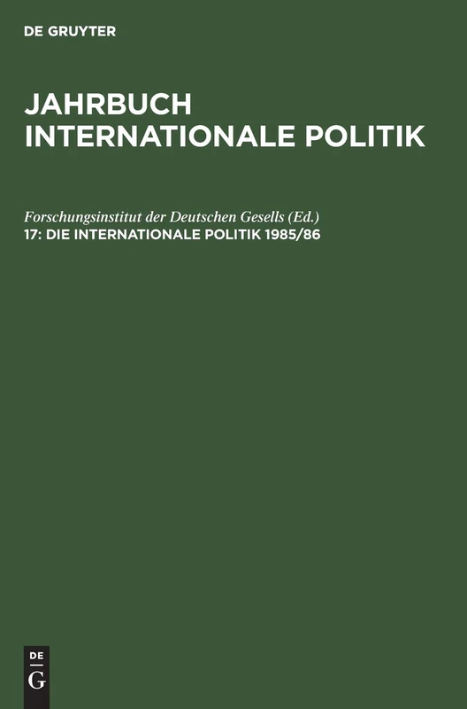 De Gruyter Oldenbourg - Die Internationale Politik 1985/86 - Image 1