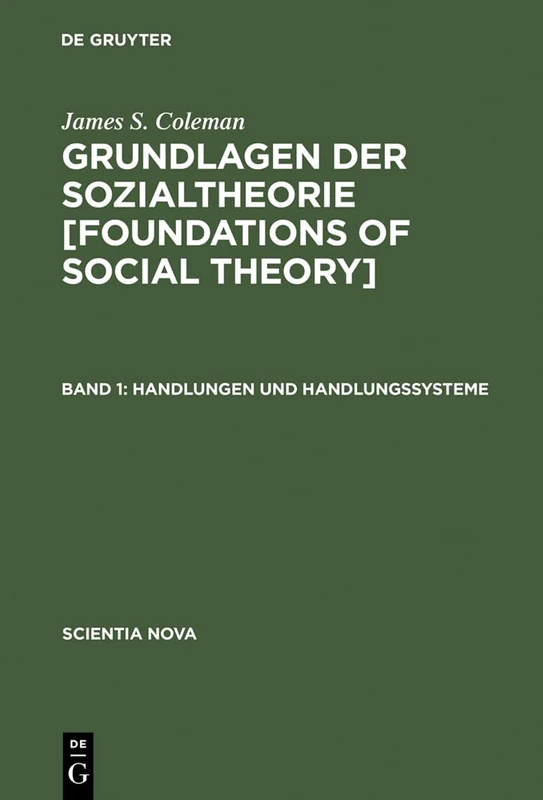 Handlungen Und Handlungssysteme (Scientia Nova)