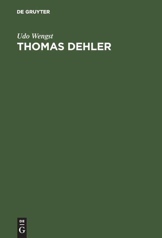 Thomas Dehler: 1897-1967, Eine Politische Biographie (Eine Veroffentlichung Des Instituts Fur Zeitgeschichte Und D)