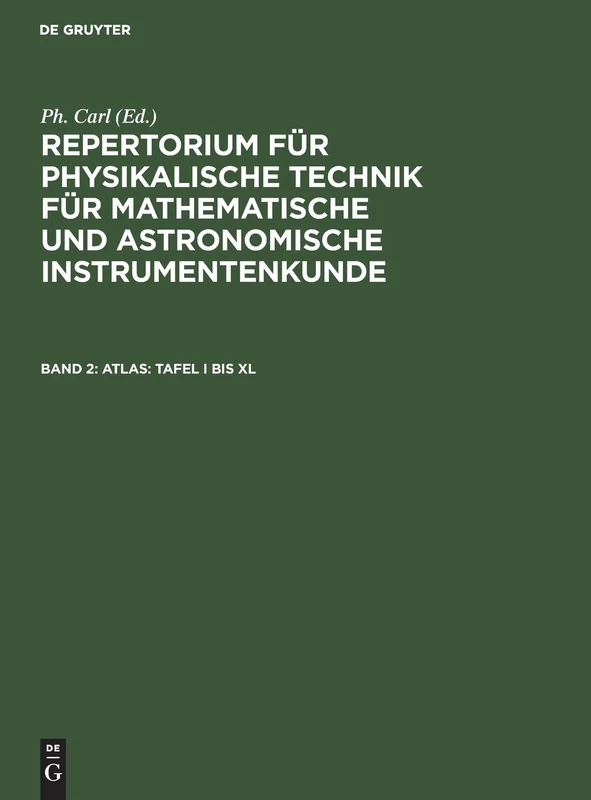 Atlas: Tafel I Bis XL