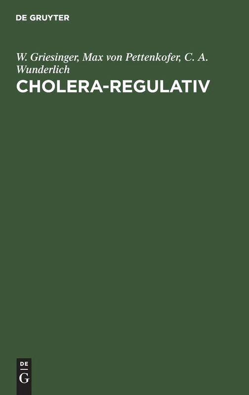 Cholera-Regulativ: Den Sanitätsbehörden, Den Aerzten Und Dem Publikum