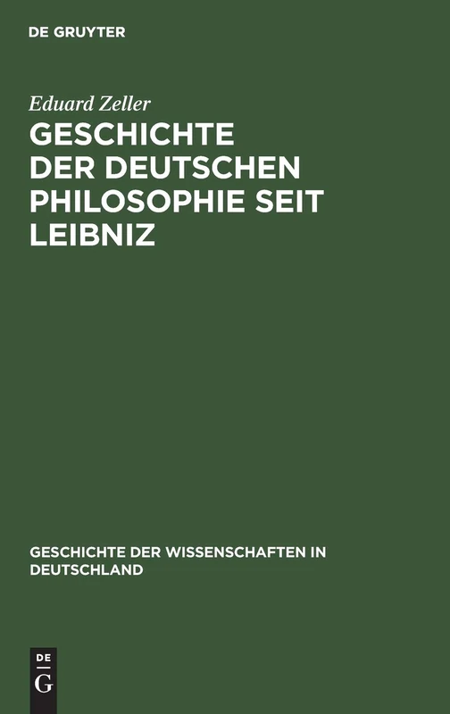De Gruyter Oldenbourg - Geschichte Der Deutschen Philosophie