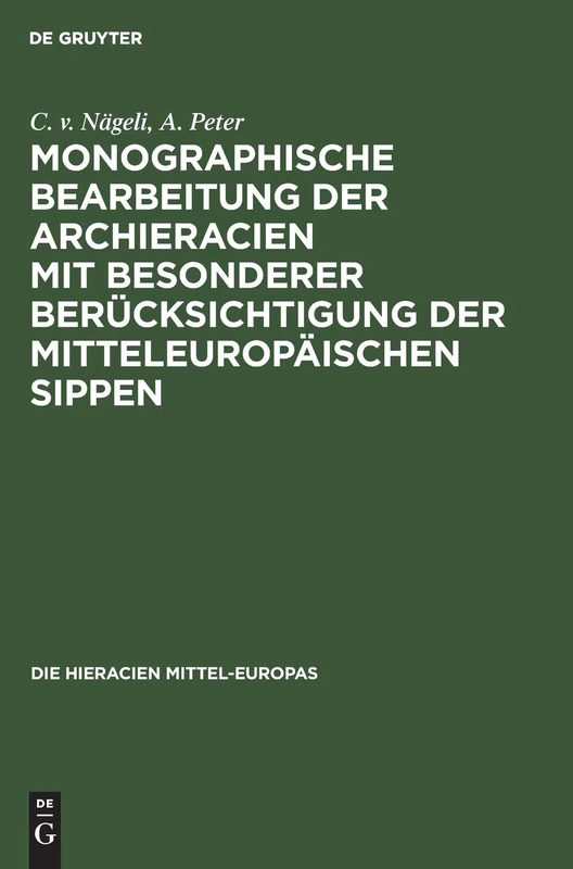 De Gruyter Oldenbourg - Monographische Bearbeitung Der Archieracien