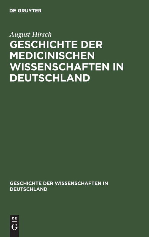 De Gruyter Geschichte Der Medicinischen Wissenschaften 22