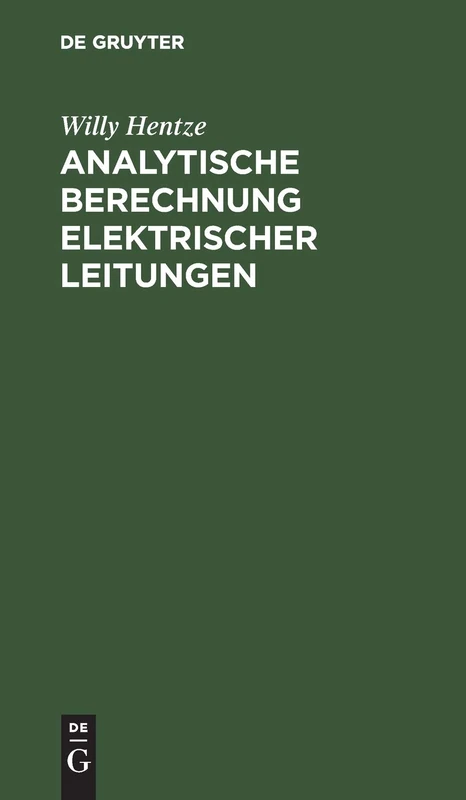 Analytische Berechnung Elektrischer Leitungen