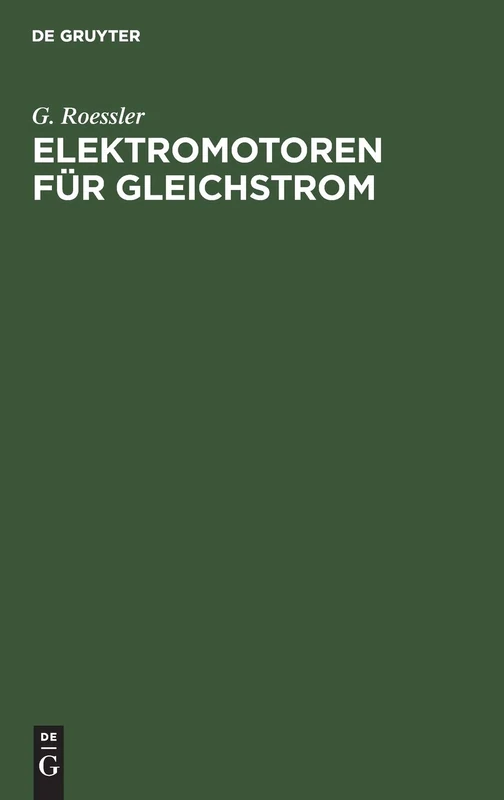 Elektromotoren Für Gleichstrom