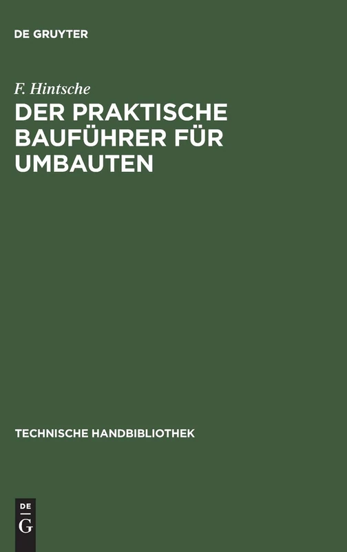 De Gruyter Baufuhrer fur Umbauten - Textband 6 Technical Book - Image 1