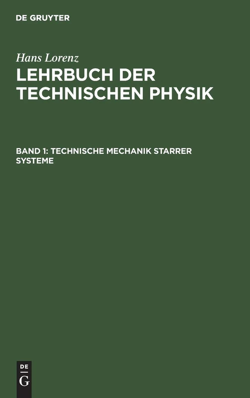 De Gruyter Oldenbourg - Technische Mechanik Starrer Systeme
