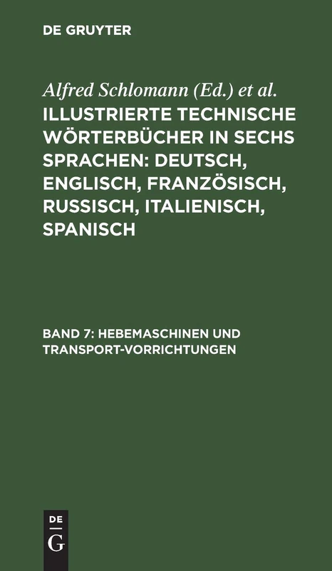 Hebemaschinen Und Transport-Vorrichtungen