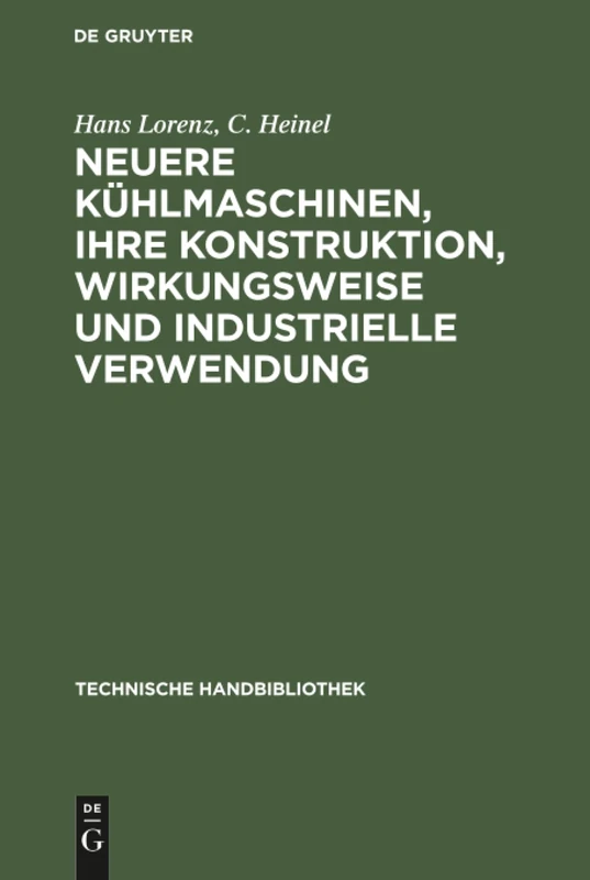 De Gruyter Oldenbourg - Neuere Kuhlsmaschinen Technical Guide
