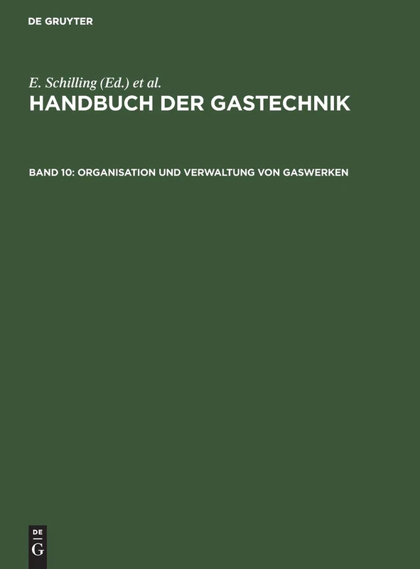 Organisation Und Verwaltung Von Gaswerken