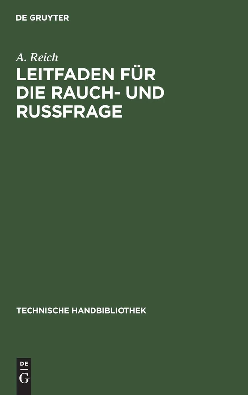 De Gruyter Oldenbourg Leitfaden Fur Die Rauch- Und Russfrage 20