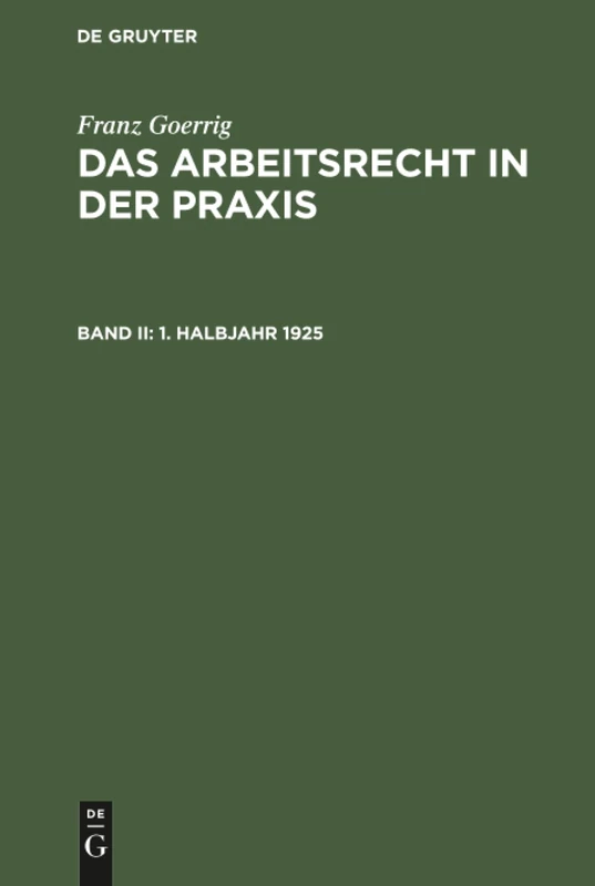 1. Halbjahr 1925