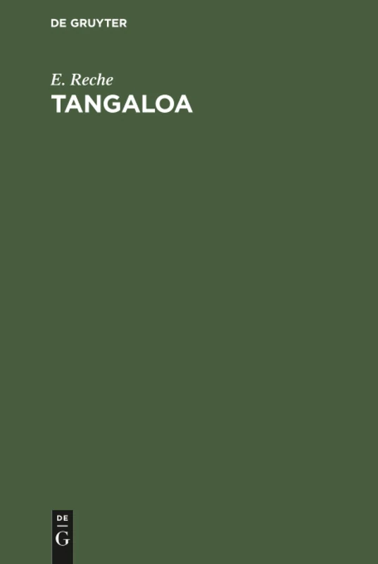 Tangaloa: Ein Beitrag Zur Geistigen Kultur Der Polynesier - Image 1