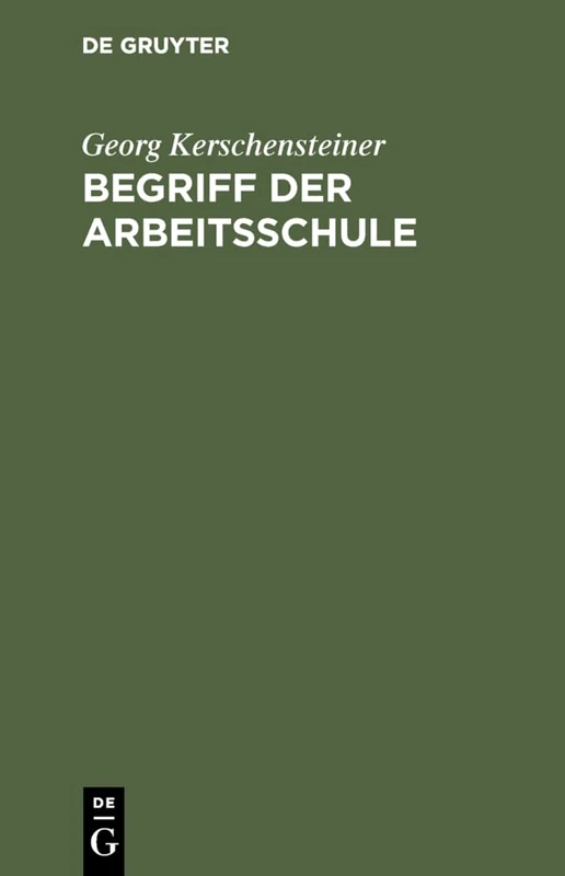 Begriff Der Arbeitsschule